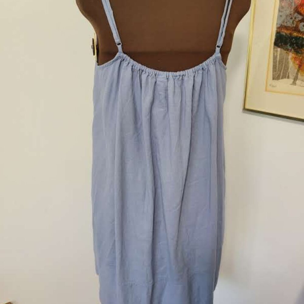 Free Assembly Strappy Blue Linen Sundress Size XXL - Picture 5 of 5